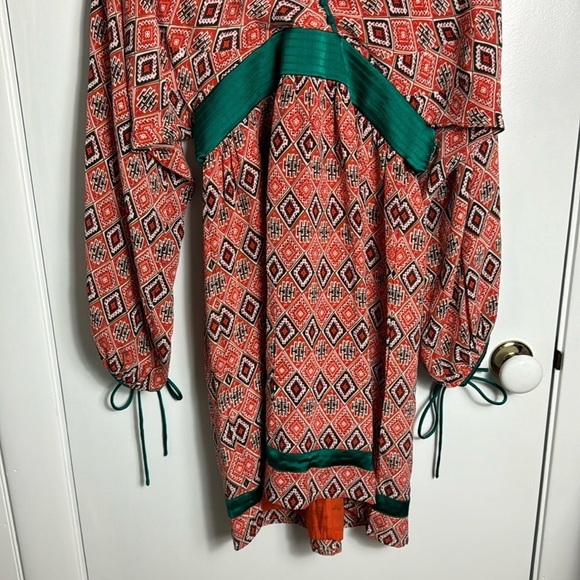 NWT Talitha Collection Almasi-Print Short Kimono Dress 100% Silk XL - Picture 6 of 16